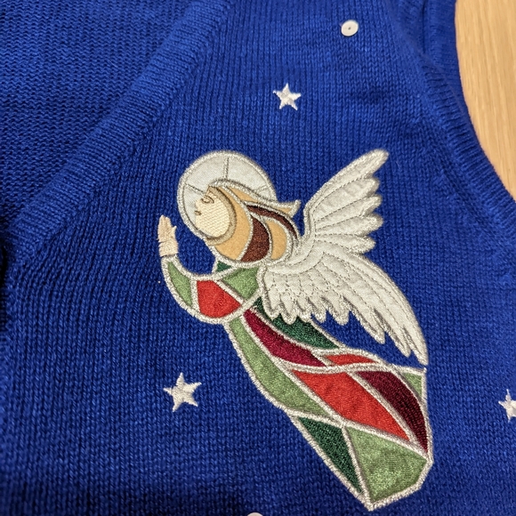Blue Nativity Scene Vest - Picture 6 of 8